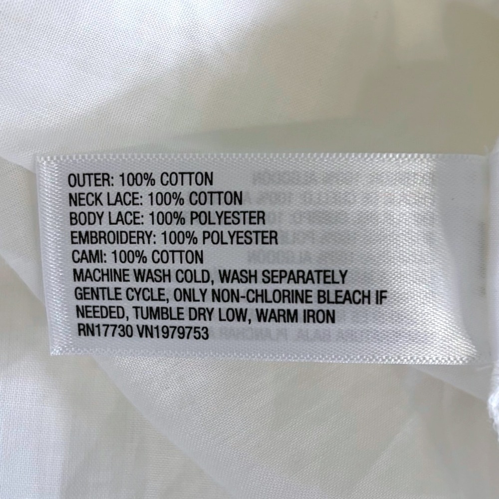 Universal Thread White Boho Eyelet Cotton Maxi Dress Large Cottagecore Tiered - Picture 5 of 9